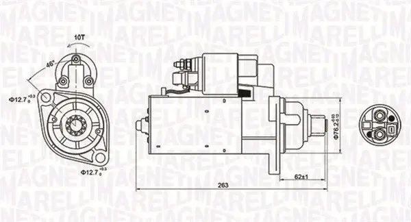 Electromotor (12V, 2kW) potrivit AUDI A3, TT; FORD GALAXY I; SEAT ALHAMBRA, CORDOBA, IBIZA III, LEON, TOLEDO II; SKODA FABIA I, OCTAVIA I; VW BORA, BORA I, GOLF IV, NEW BEETLE, POLO 1.6-3.2 03.95-