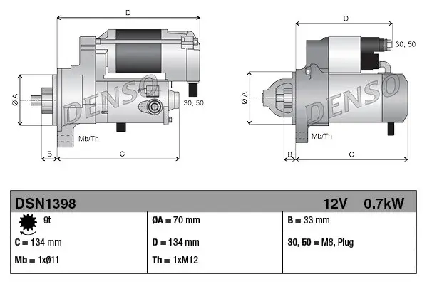 Electromotor HONDA CIVIC VIII, JAZZ II 1.2 1.3 1.4 dupa 2002