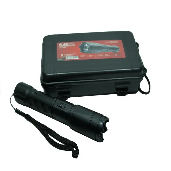 Electrosoc autoaparare cu lanterna, full metal, Piranha, 3.800.000 V