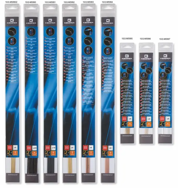 Electrozi din alamă Kemper – 5992, 2,0 mm, 500 mm, 6 bucăți