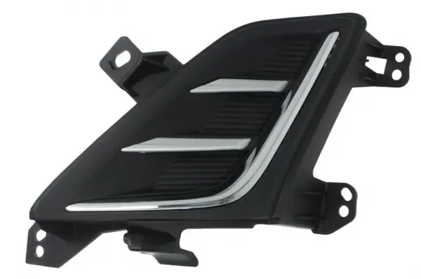 Element bara fata stanga (cu dungi crom, plastic, negru) potrivit FORD FOCUS IV 04.18-09.21