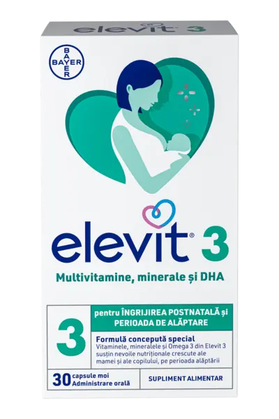 Elevit 3 - Multivitamine pentru perioada postnatala si de alaptare – 30 capsule