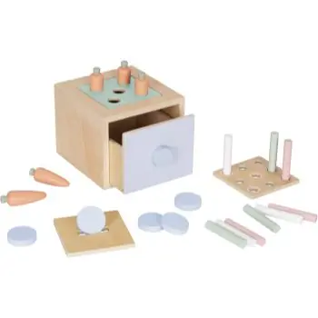 eliNeli Educational Box 3 in 1 set de jucării din lemn