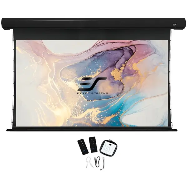 ELITESCREENS Ecran proiectie electric, 299 x 168cm, Tensionat, EliteScreens Saker SKT135UHW2-E24, Format 16:9, Drop 60cm, Trigger 12v