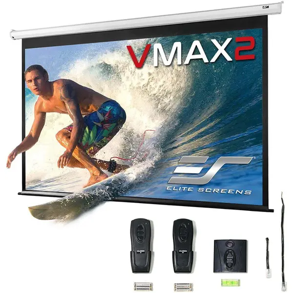 ELITESCREENS Ecran proiectie electric, perete-tavan, 332 x 187 cm, EliteScreens VMAX150XWH2, Format 16:9, trigger 12V