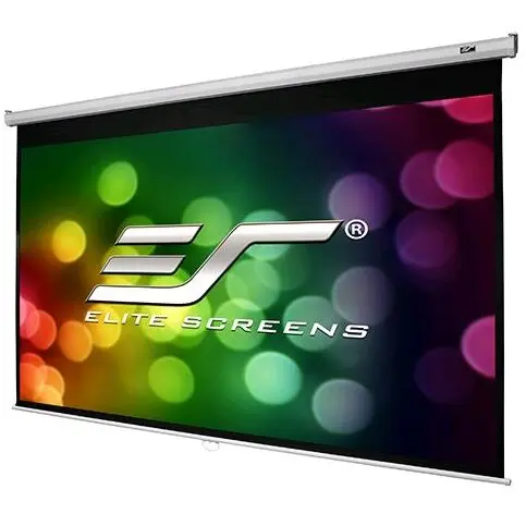 ELITESCREENS Ecran proiectie manual, perete/tavan, 265,6 X 149,3 cm, Elitescreens M120XWH2-E24 , Format 16:9, 60 cm black drop