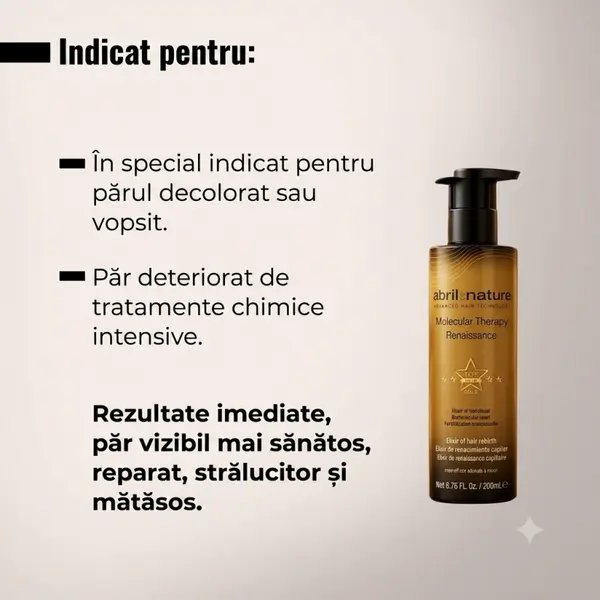 Elixir pentru repararea parului foarte deteriorat Molecular Therapy Renaissance Abril et Nature, pliculet