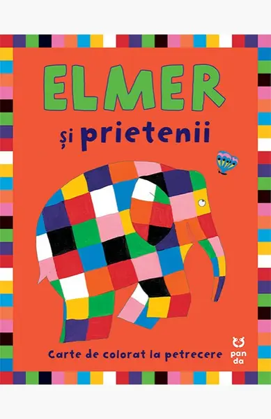 Elmer și prietenii lui - carte de colorat pentru petreceri - David McKee