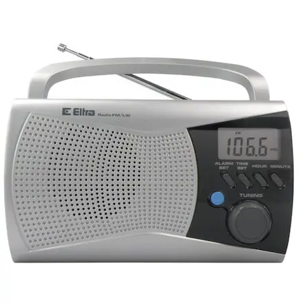 Eltra Radio player Eltra, Argintiu/Negru, 12.6x21.5x5.6 cm