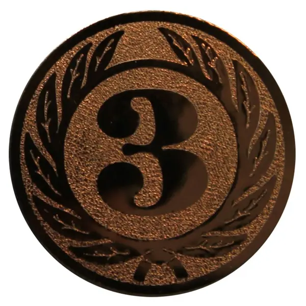Emblema medalie cupa simbol cu numar, 25mm