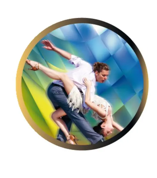 Emblema pentru medalie cupa simbol Dansatori 50mm - Colorata