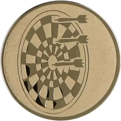 Emblema pentru medalie cupa simbol Dart 25mm, aurie -