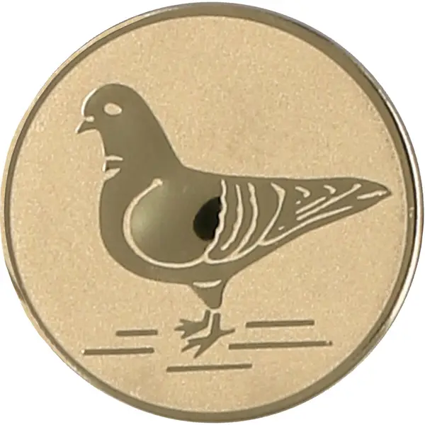 Emblema pentru medalie cupa simbol PORUMBEL 50mm, aurie