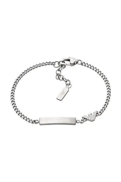 Emporio Armani brățară pentru bărbați, din oțel inoxidabil fără piatră Eagle Logo