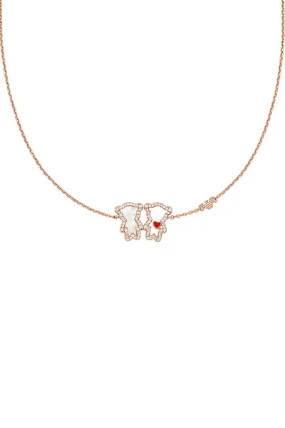 Emporio Armani colier pentru femei, din alamă cu zirconiu cubic Sentimental