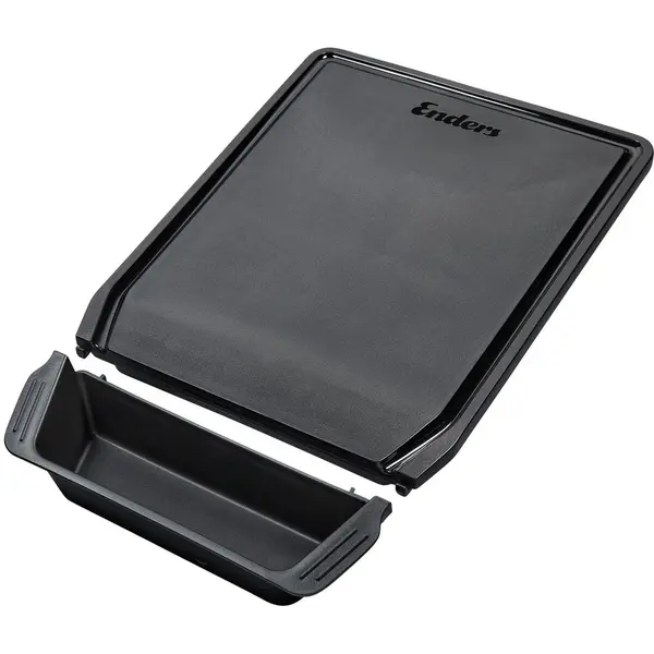 Enders Tocator din plastic cu suport magnetic si tava colectoare detasabila pentru gratar, Enders 7824, Negru