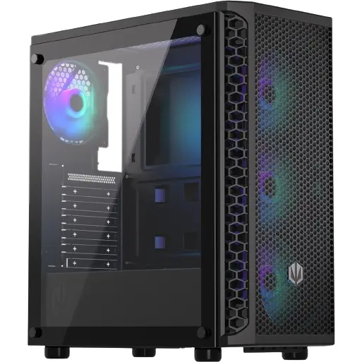 Endorfy Carcasa Endorfy Signum 300 ARGB, Mid-Tower, 2 x USB, 4 ventilatoare ARGB incluse plus Controller, Negru