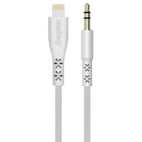 Energizer Cablul audio Energizer HardCase, jack 3.5 mm, tip Lightning, 1.5 m, alb