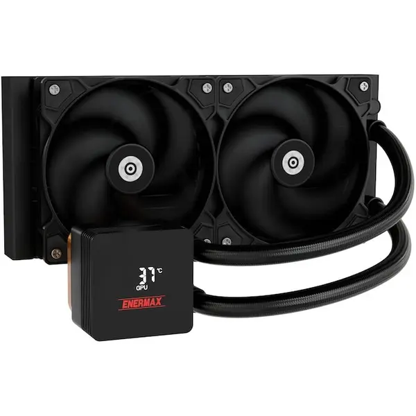 ENERMAX Cooler CPU Enermax Liqmax IV, 240 mm, Support 370W TDP, Intel / AMD, magnet Display, Software