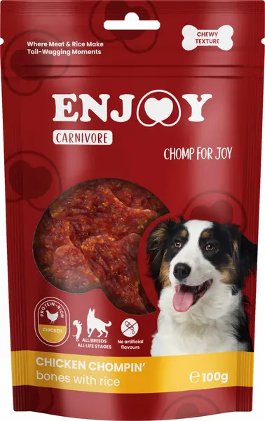 ENJOY Recompense pentru câini CARNIVORE, Oase cu pui şi orez