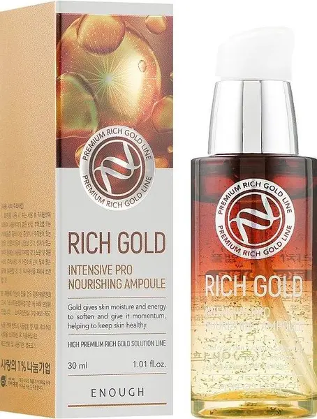 Enough Premium Fiolă facială restauratoare Rich Gold Intensive Pro, 30 ml