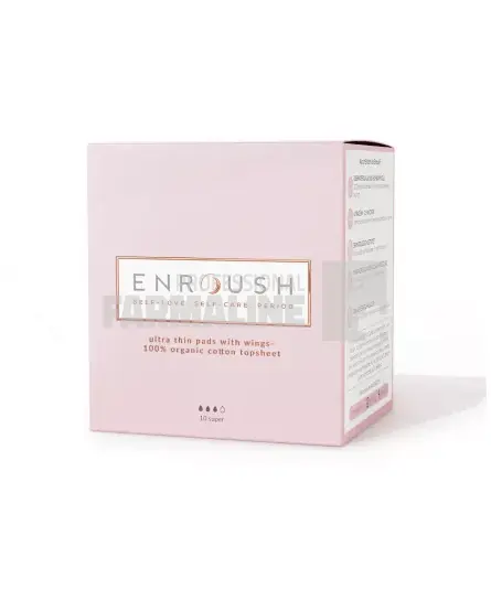 Enroush Absorbante super din bumbac organic 10 bucati