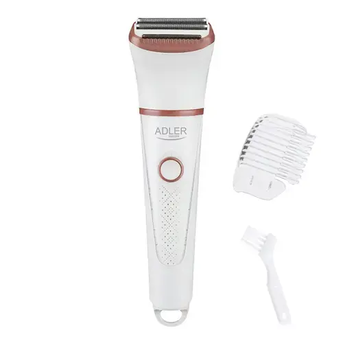 Epilator Adler AD 2941, 2 capete, Rezistent la apa IPX7, Perie de curatare (Alb/Roz)