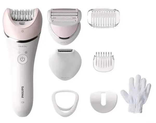 Epilator Philips - BRE721/00, 2 viteze, alb/roz