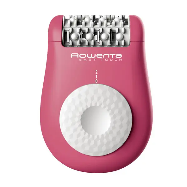 Epilator Rowenta Easy Touch EP1110F1, 24 pensete, 2 viteze, compact, usor de utilizat, sistem de masaj cu bile, roz neon
