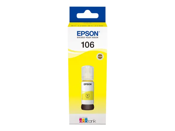 Epson 106 Yellow - C13T00R440, 70 ml, EcoTank ET 7700 ET 7750 L7160 L7180