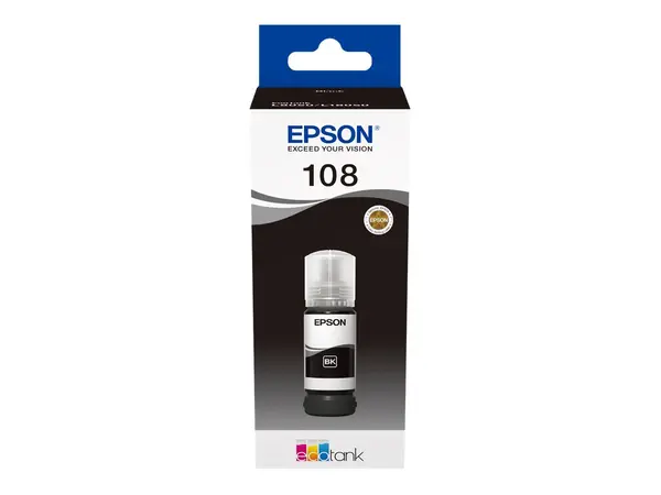 Epson 108 EcoTank Black - Cerneala Originala 70 ml, Black, pentru L18050 L8050