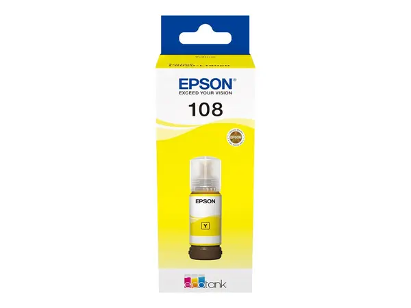 Epson 108 Yellow - Ink Refill C13T09C44A, 70 ml, EcoTank L18050 L8050