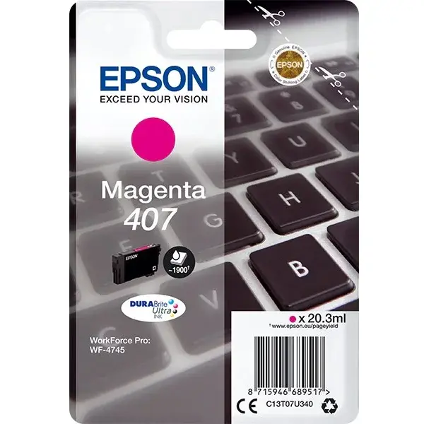 Epson Cartus Cerneala Epson C13T07U340, Nr. 407, Magenta