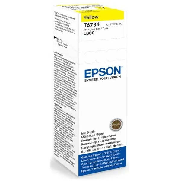 Epson Cartus cerneala Epson T6734, yellow, capacitate 70ml, pentru Epson L800