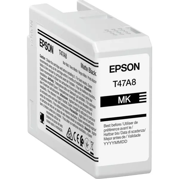 Epson Cartus Cerneala Original Epson T47A8, UltraChrome Pro 10, Negru Mat, 50 ml, pentru Epson SC-P900