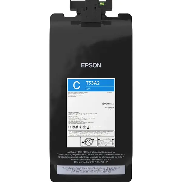 Epson Cartus Cerneala Original Epson T53A2, Cyan, 1600 ml, pentru Epson SC-T7700DL