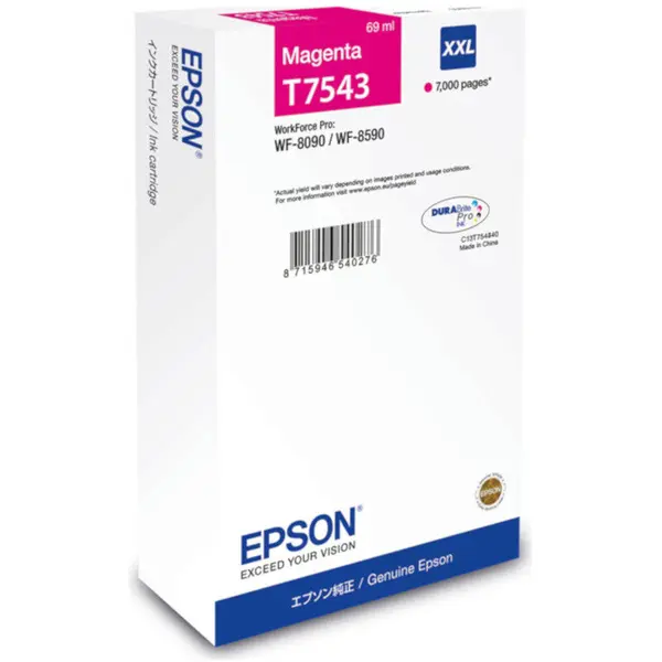 Epson Cartus Epson T754340 Magenta,Singlepack, 1 x 69.0 ml, XXL