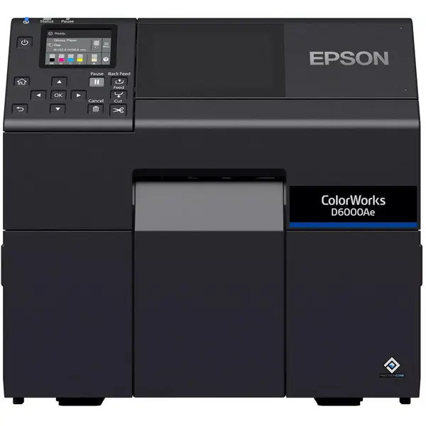 Epson Imprimanta de etichete Epson ColorWorks CW-D6000AE, Industriala, Inkjet, color, cutter, USB, Ethernet, Negru