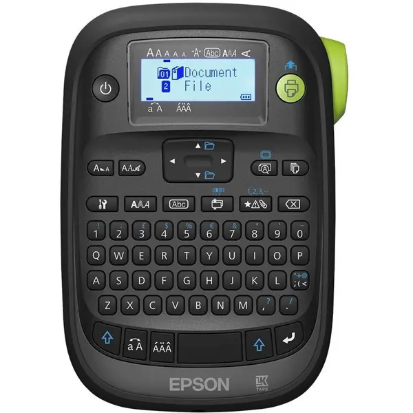 Epson Imprimanta de etichete portabila Epson LabelWorks LW-K400VP, ecranului LCD, tastatura integrata, tehnologie termotransfer, 180 dpi, latime maxima 18 mm