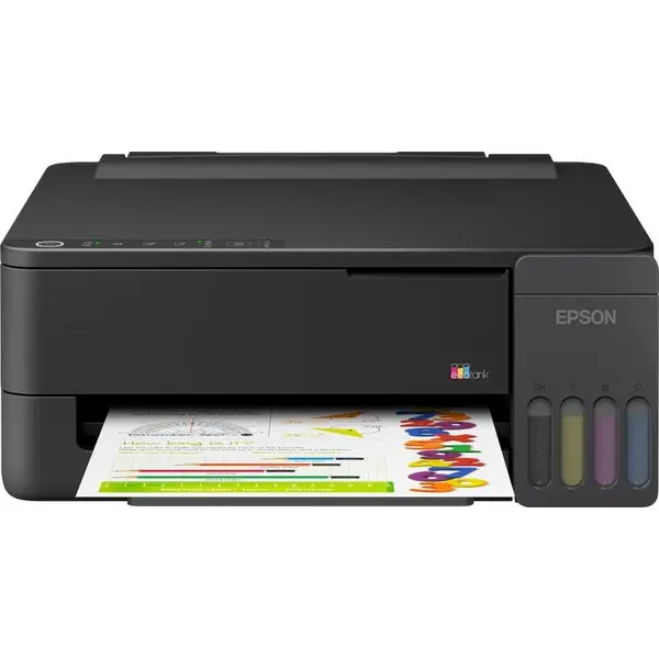Epson Imprimanta EPSON EcoTank L1350, InkJet CISS, Color, Format A4, Wi-Fi, Viteza printare alb/negru 11ppm, Negru