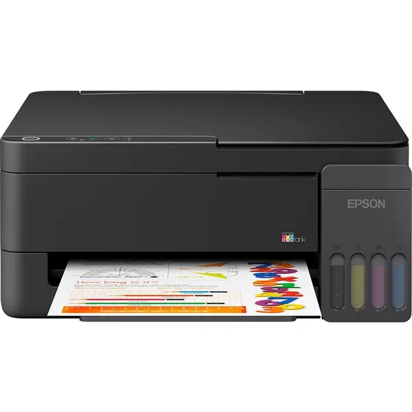 Epson Imprimanta Multifunctionala EPSON EcoTank L3310, InkJet CISS, Color, Format A4, Viteza printare alb/negru 11 ppm, USB, Negru
