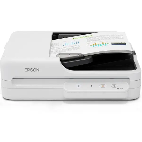 Epson Scanner documente Epson DS-1730, 30 str./min, ADF 60 foi, A4, USB, Alb
