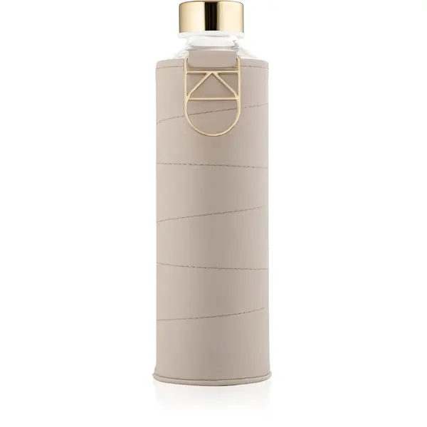 Equa Mismatch sticlă pentru apă + husă din piele artificială culoare Beige 750 ml