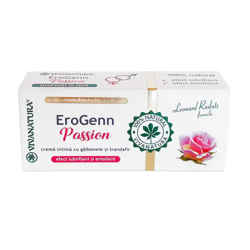 EroGenn Passion - Cremă Intimă cu Gălbenele și Trandafir, 20ml | Vivanatura