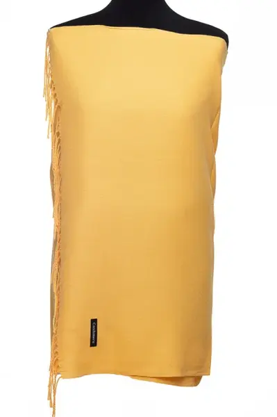 Esarfa dreptunghiulara galben turmeric din material tip cashmere