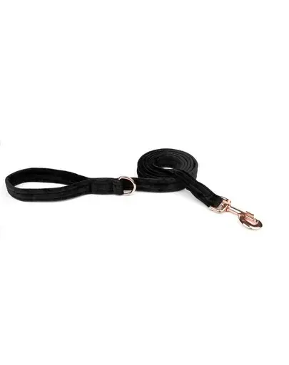 ESME FOR DOG Lesa din catifea pentru caini onyx 150cm / 2,5cm