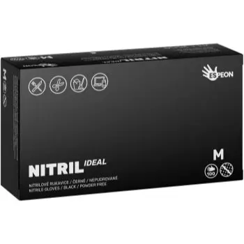 Espeon Nitril Ideal3 Black mănuși din nitril, fără pudră