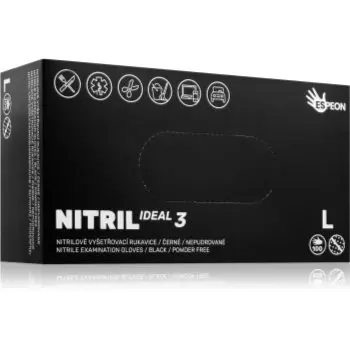 Espeon Nitril Ideal3 Black mănuși din nitril, fără pudră