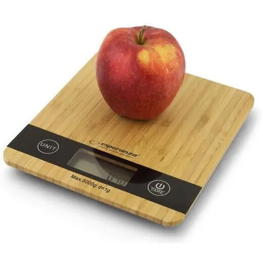 ESPERANZA Cantar de bucatarie Esperanza Bamboo EKS005, 5kg, Maro