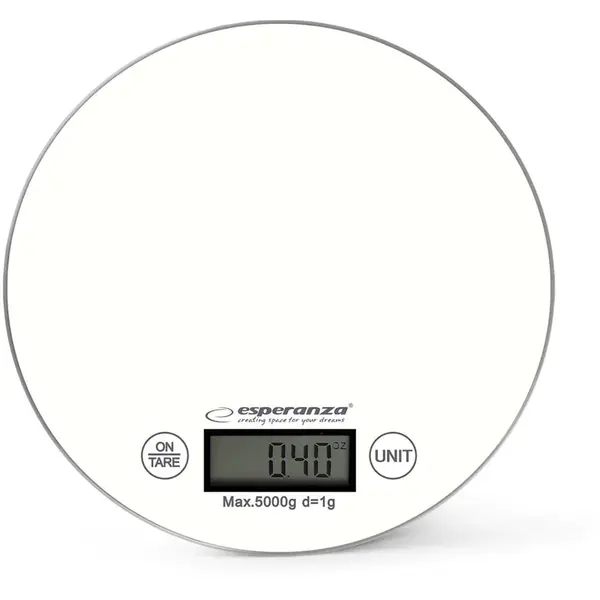 ESPERANZA Cantar de bucatarie Esperanza EKS003W, 5 kg, alb